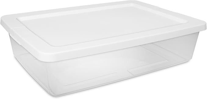LADEVOU Quart Clear Plastic Storage